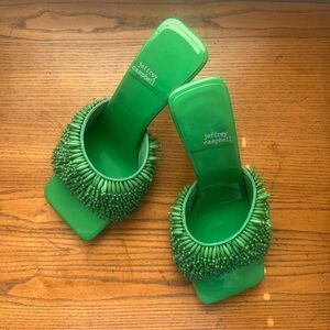 Jeffrey Campbell | Green Beaded Heels